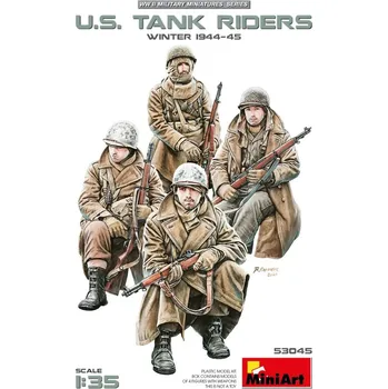 Plastikový model 1/35 U.S. Tank Riders, Winter 1944-45 (4 fig.)