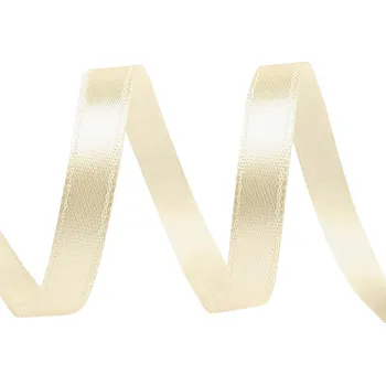 Stuha Atlasová stuha svazky po 5 m šíře 6 mm, malé, 83 vanilková