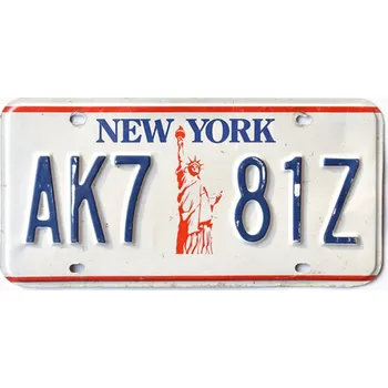 Plechová cedule Americká SPZ New York Liberty AK7 81Z