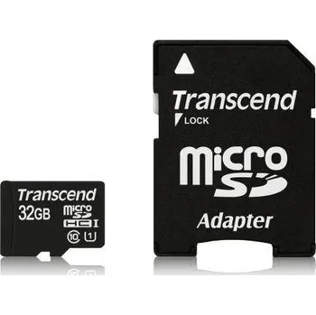Paměťová karta Paměťová karta Transcend MicroSDHC Premium 32GB UHS-I U1 (45MB/s) + adapter