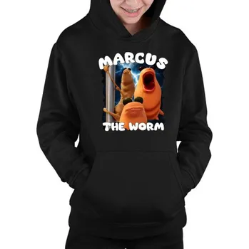 Žertovný předmět Marcus the worm - dětská mikina s kapucí- Tričkový.cz