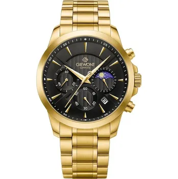 Sada pánského spodního prádla Pánské hodinky Giewont Chronograph Sapphire Gold Black GW9460-B4 NEUPLATŇUJE SE