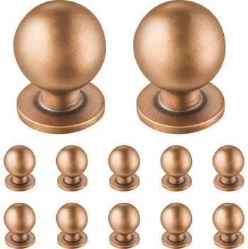 Nábytkové kování Vevor Knoflíky do skříněk 12 ks, Ø 25 mm, zinková slitina, staromosaz