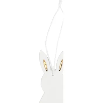 Velikonoční dekorace räder Závěsná velikonoční dekorace White Rabbit / Gold Ears