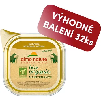 Krmivo pro psa Almo Nature Bio Organic - vanička pro psy s krůtou 100g výhodné balení 32ks