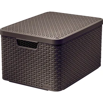 Úložný box Curver Úložný box Rattan Style2 s víkem M 1 ks hnědý