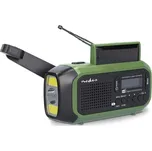 Nedis RDDBCR2000GN-Rádio DAB+/FM na kliku se sol. panel. a LED svít. 5V/2500 mAh