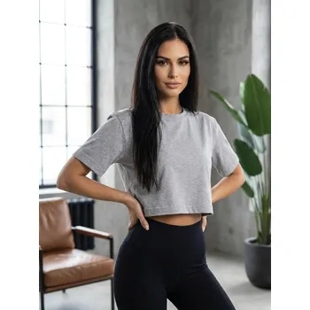 Bavlněný croptop v šedé barvě VSB LILLY, VELIKOST L/XL