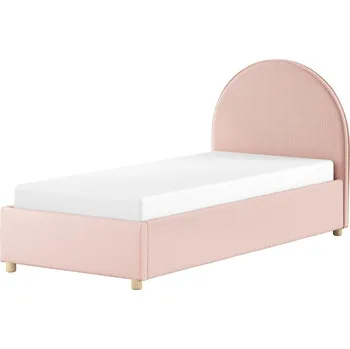 Postel Růžová čalouněná jednolůžková postel s úložným prostorem s roštem 90x200 cm Moon – Vipack ID_1795472