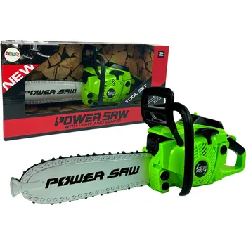 Hra na obchod LEAN Toys Dětská motorová pila zelená