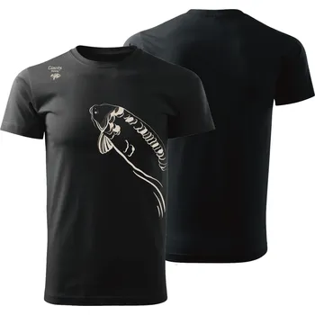 Giants fishing Tričko pánské černé Plavající kapr Varianta: vel. 2XL