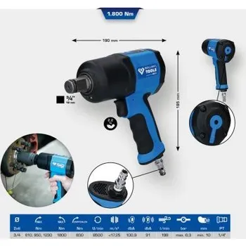 Nářadí pro automobil Rázový šroubovák (stlačený vzduch) Brilliant tools BT160200