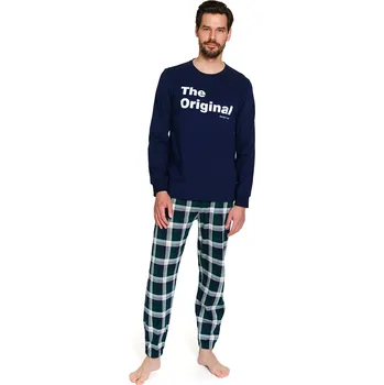 Pánské pyžamo Pánské pyžama Doctor Nap PMB.7341 Barva: Modrá - tmavě, Velikost: L