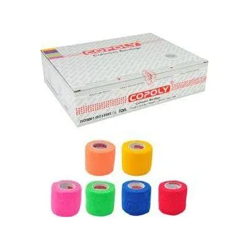 Obinadlo elast. CoPoly 2,5cm x 4,5m MIX NEON 24ks