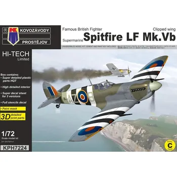 Plastikový model 1/72 Spitfire LF Mk.Vb 'Clipped Wing' (3x camo)