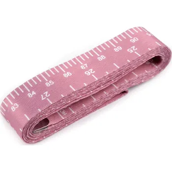 Saténový krejčovský metr, velké, 1 starorůžová sv.