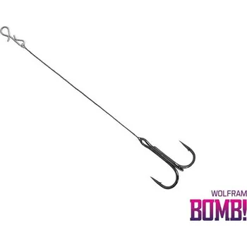 Rybářský háček Delphin Přívlačový návazec Bomb! Twisto Rigs Wolfram 3ks - #4/8cm
