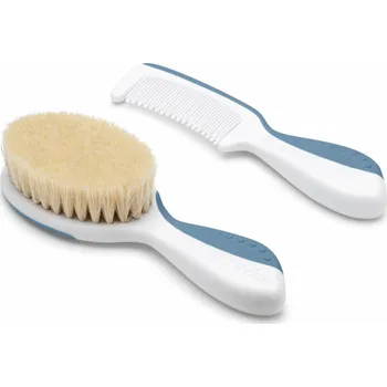 chůvička Nuvita Nuvita, dětská sada kartáčů a hřebenů, pudrově modrá