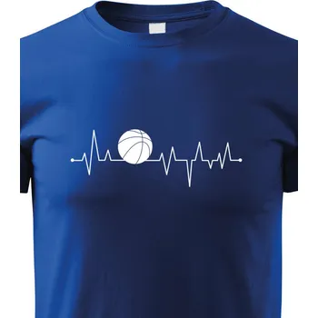 Chlapecké tričko Dětské tričko Tep - Basketbalový míč, Barva Modrá, Velikost 134 cm/8 roků, Canvas Dětské tričko Bezvatriko.cz 2765