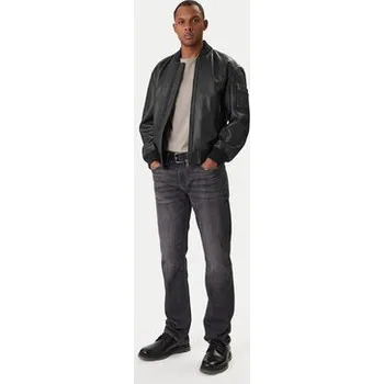 Moto bunda BOSS Kožená bunda Jakri 50552151 Černá Regular Fit 58