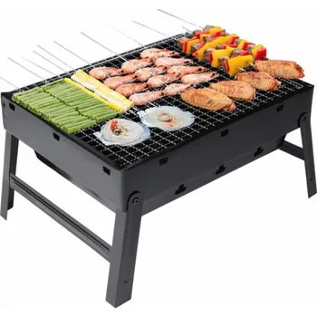 Brunbeste Přenosný cestovní kufr s mini grilem na dřevěné uhlí