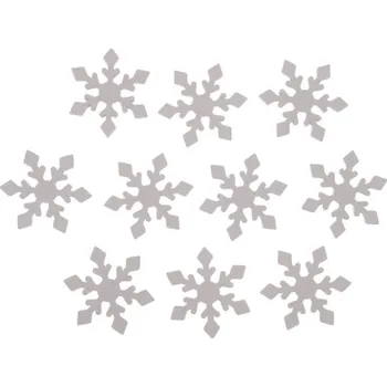 Vánoční dekorace Vánoční dekorace Vločka 4cm/10ks, dřevo, bílá
