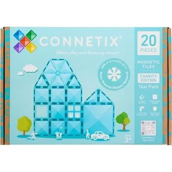 ostatní stavebnice Connetix Magnetická stavebnice - Charity Pack Teal, 20 ks