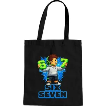 Žertovný předmět 67 Six Seven - taška s potiskem - inspirované Roblox- Tričkový.cz