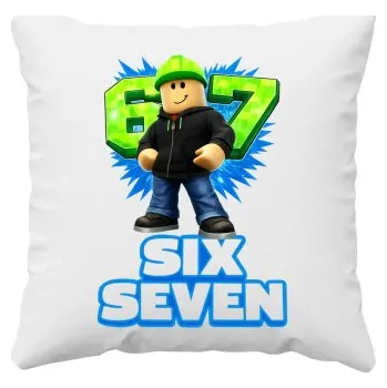 Žertovný předmět Six Seven 67 - polštář s potiskem - inspirované Roblox- Tričkový.cz