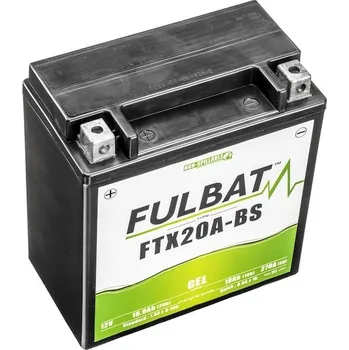 Motobaterie baterie 12V, FTX20A-BS GEL, 12V, 18Ah, 270A, bezúdržbová GEL technologie 150x87x161 FULBAT (aktivovaná ve výrobě)