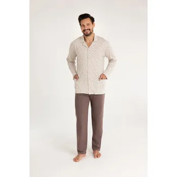 Pánské pyžamo Regina pánské pyžamo na zip- bavlněné- rozepínací, tmavě modrá 3xl i384_82478981