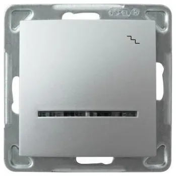 vypínač Ospel Schodišťový vypínač Impresja se stříbrným podsvícením (LP-3YS/m/18)