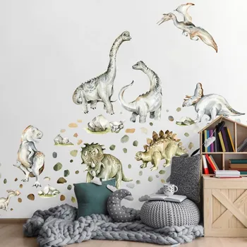 Samolepící dekorace Inspio Samolepky na zeď pro kluky - Dinosauři N.2. velká sada (1590)