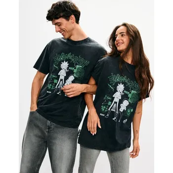 Pánské oblečení Sinsay - Bavlněné comfort tričko Rick & Morty - černá - 621EY-99X - 621EY-99X-XS