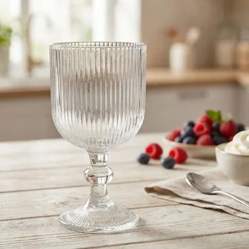 Sklenice Skleněný pohárek na zmrzlinu a dezerty SELENA 370 ml