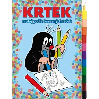 omalovánky Omalovánky Krtek A5 Maluj podle barevných teček s voskovkami