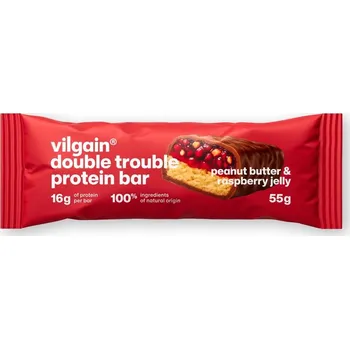 Vilgain Double Trouble Protein Bar – arašídové máslo & malinový džem 55&nbsp;g