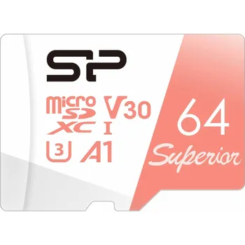 Paměťová karta Silicon Power Paměťová karta Superior MicroSDXC 64 GB třída 10 UHS-I/U3 A1 V30 (SP064GBSTXDV3V20SP)