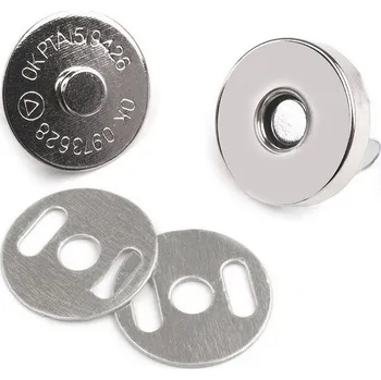Magnetické zapínání Ø18 mm nikl, velké, 1 nikl