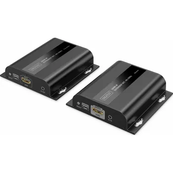 Počítač Digitus 4K Video Extender USB-C > HDMI, 200 Meter, HDMI Verlängerung (schwarz, Sendeeinheit + Empfängereinheit)