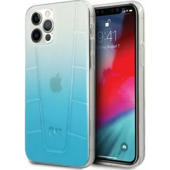 Pouzdro na mobilní telefon Mercedes MEHCP12LCLGBL pevný kryt pro iPhone 12 Pro Max 6.7 modro/modrý, průhledný, Line