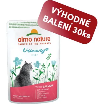 Krmivo pro kočku Almo Nature Holistic Urinary Help - s lososem 70g výhodné balení 30ks