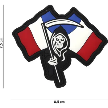 Nášivka Gumová nášivka 101 Inc vlajka French Reaper - barevná