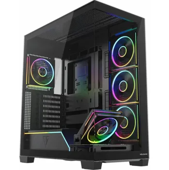 PC skříň Počítačová skříň MODECOM VOLCANO STELLAR PLUS ARGB MIDI 5F Černá