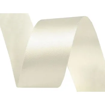 Stuha Atlasová stuha oboulící svazky po 5 m šíře 40 mm, střední, 241 krémová nejsvět.