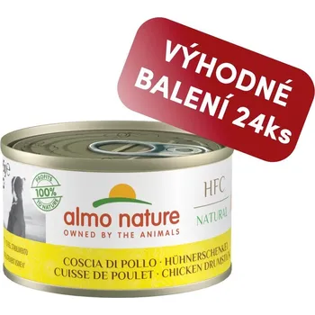 Krmivo pro psa Almo Nature HFC Natural DOG - Kuřecí stehna 95g výhodné balení 24ks