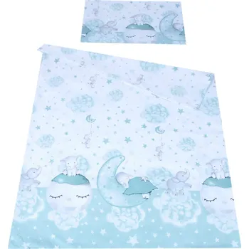 Povlečení do postýlky 135/100 cm - Slon na Měsíci / šalvěj