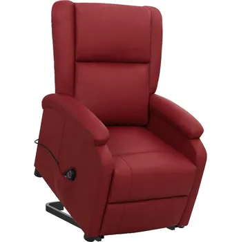 Křeslo Zvedací křeslo vínové umělá kůže Červená329689