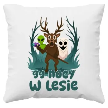 Žertovný předmět 99 nocí v lese - polštář s potiskem- Tričkový.cz