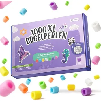 Velké nažehlovací korálky molinoRC 10 mm [náhradní balení 1000 kusů] v 7 pastelových barvách - s